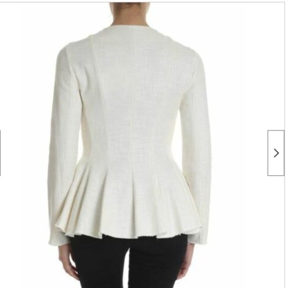 THEORY Tweed Movement Jacket Cream Size 00 - Picture 16 of 16